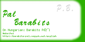 pal barabits business card